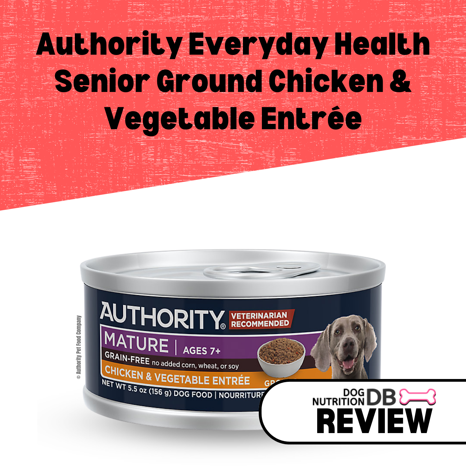 Authority Everyday Health Senior Ground Chicken & Vegetable Entrée